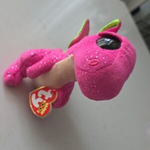 Ty Pink Glitter Dinosaur Plush